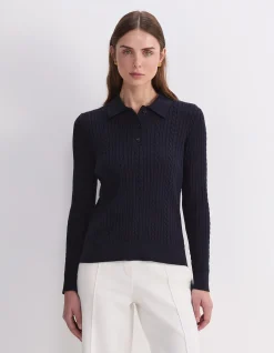 ELKA BABY CABLE LONG SLEEVE POLO