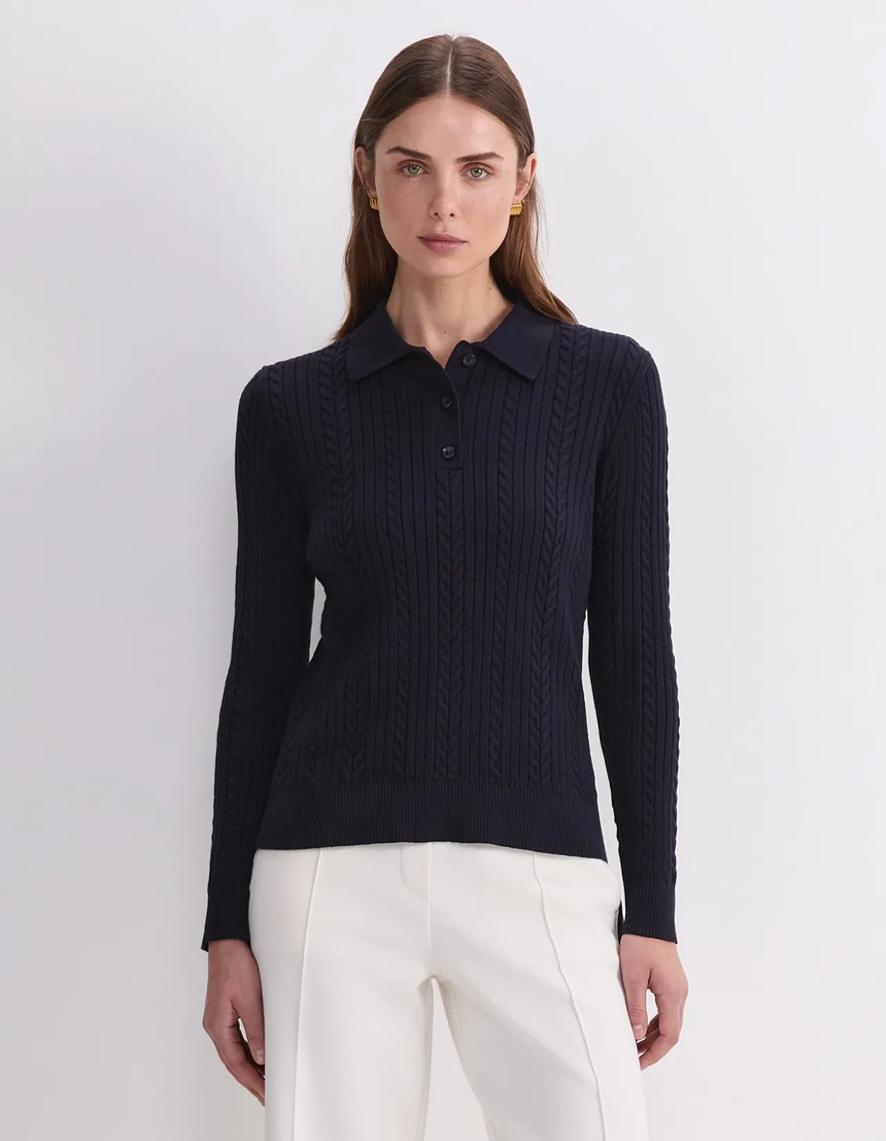 ELKA BABY CABLE LONG SLEEVE POLO