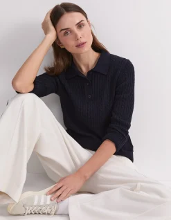 ELKA BABY CABLE LONG SLEEVE POLO
