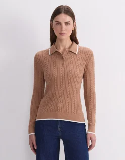 ELKA BABY CABLE LONG SLEEVE POLO