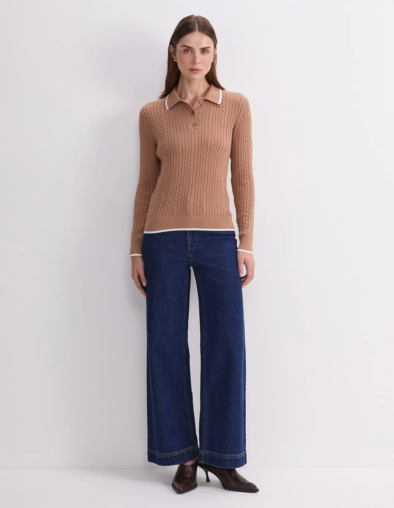 ELKA BABY CABLE LONG SLEEVE POLO