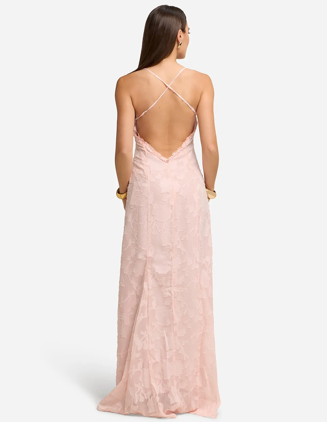 ELLERBY FRILL TRIM MAXI DRESS