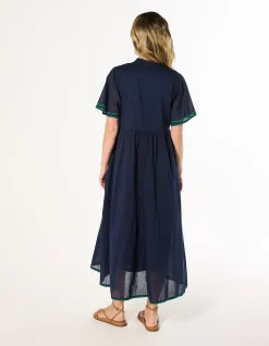 Elodie Flutter Sleeve Smock Dress