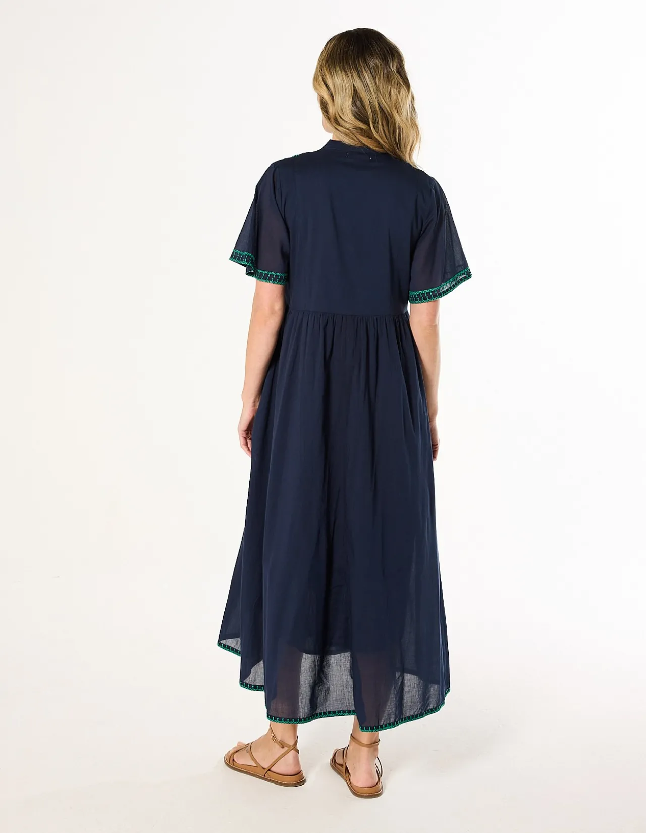 Elodie Flutter Sleeve Smock Dress