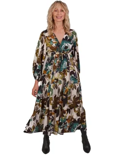 Elsie Tiered Floral V Neck Maxi Dress