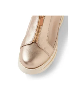 ELWIRA DJ CHAMPAGNE LEATHER MESH
