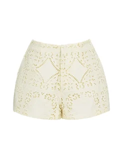 EMAN COTTON BRODERIE ANGLAISE SHORTS