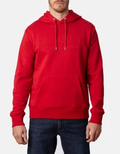 Embossed Hoodie with Kangaroo Pocket