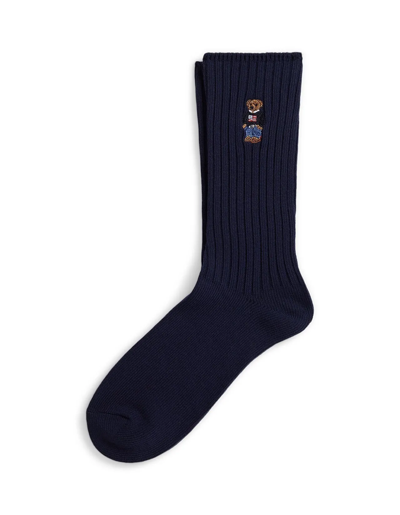 EMBROIDERED BEAR CREW COTTON SOCK