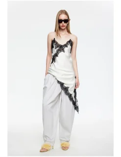 Emerging Lace Trim Midi Dress