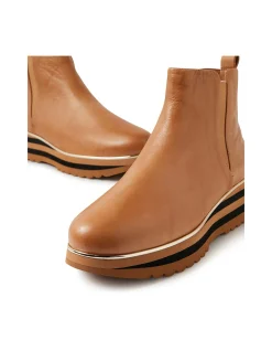 Emer Platform Midsole Leather Ankle Boots