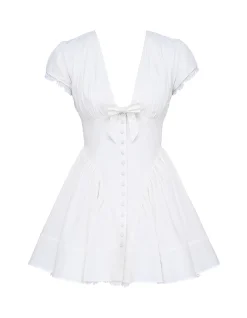EMILIANA BUTTON MINI DRESS