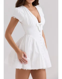 EMILIANA BUTTON MINI DRESS