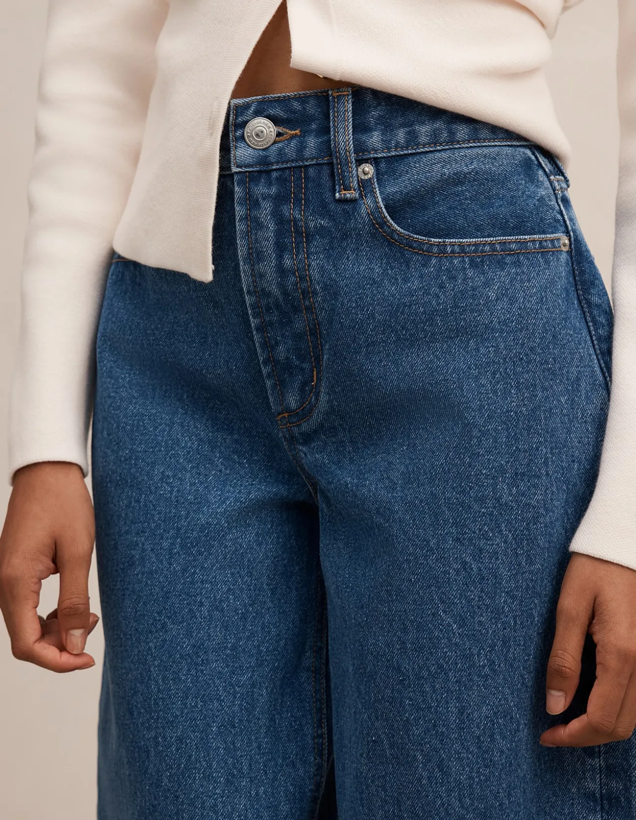 Emma Petite Mid Rise Barrel Leg Jeans