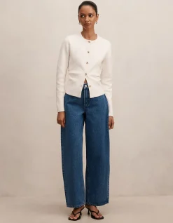 Emma Petite Mid Rise Barrel Leg Jeans