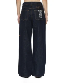 Empire Mid Rise Wide Leg Denim Jeans