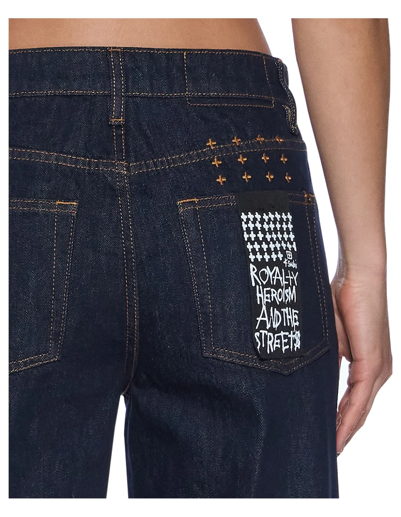 Empire Relaxed Wide Leg Denim Jeans