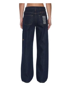 Empire Relaxed Wide Leg Denim Jeans