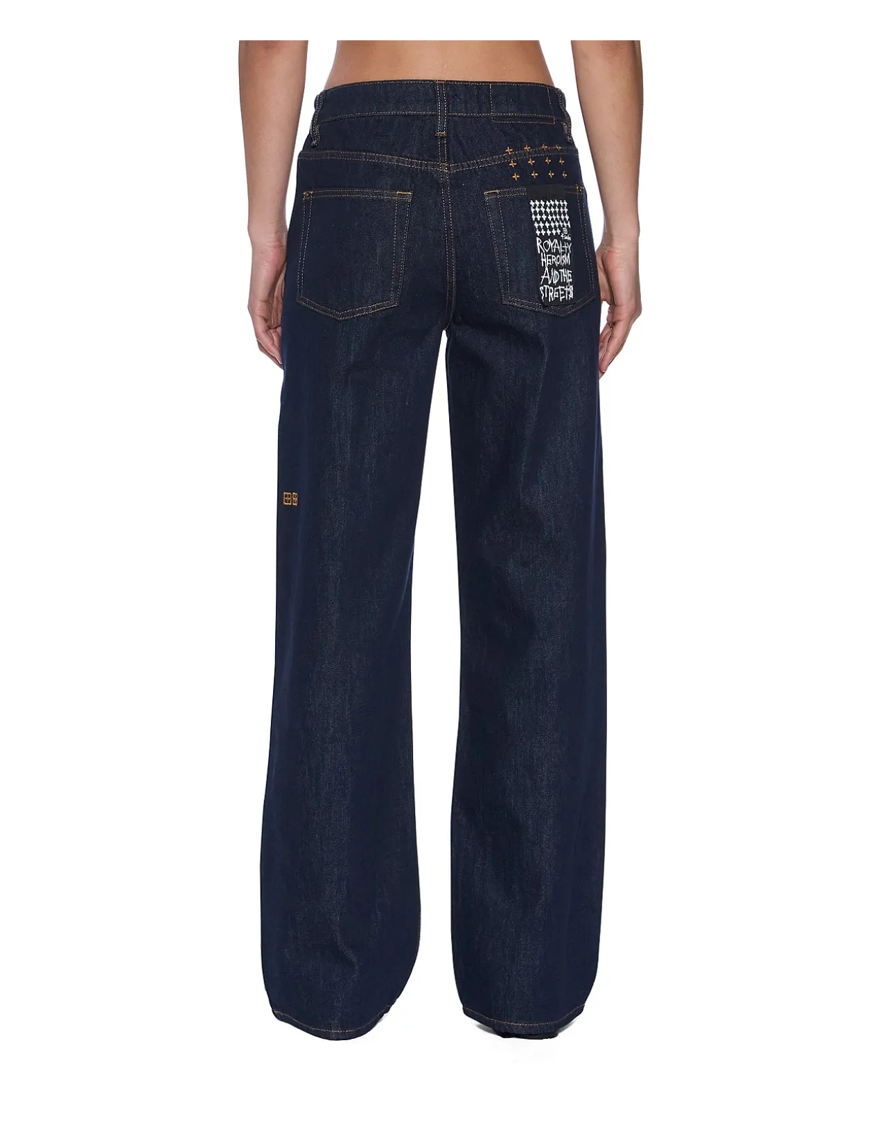 Empire Relaxed Wide Leg Denim Jeans