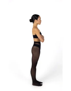 ENERGY - 50 Denier Sheer Black Chevron Pattern Tight