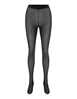 ENERGY - 50 Denier Sheer Black Chevron Pattern Tight