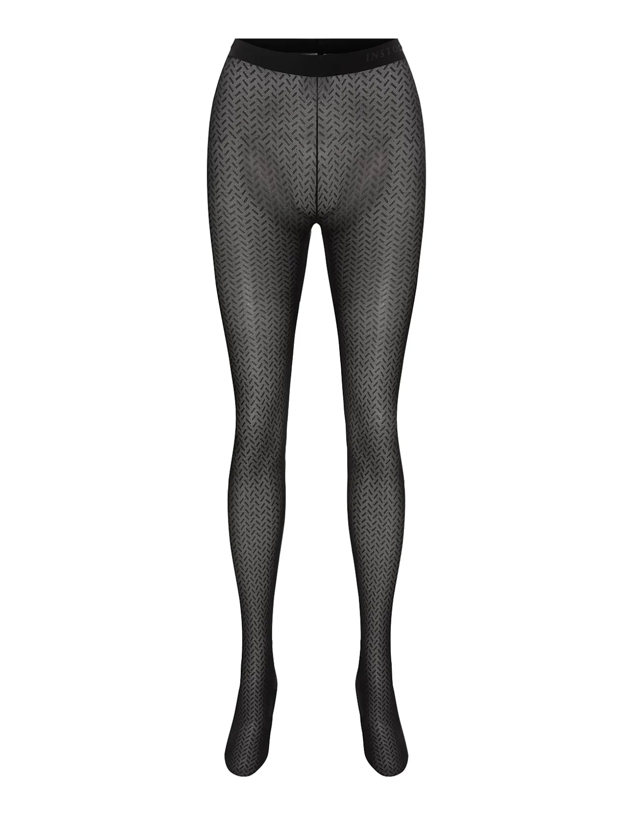 ENERGY - 50 Denier Sheer Black Chevron Pattern Tight