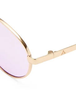 EPHERMERIS GOLD OVAL SUNGLASSES