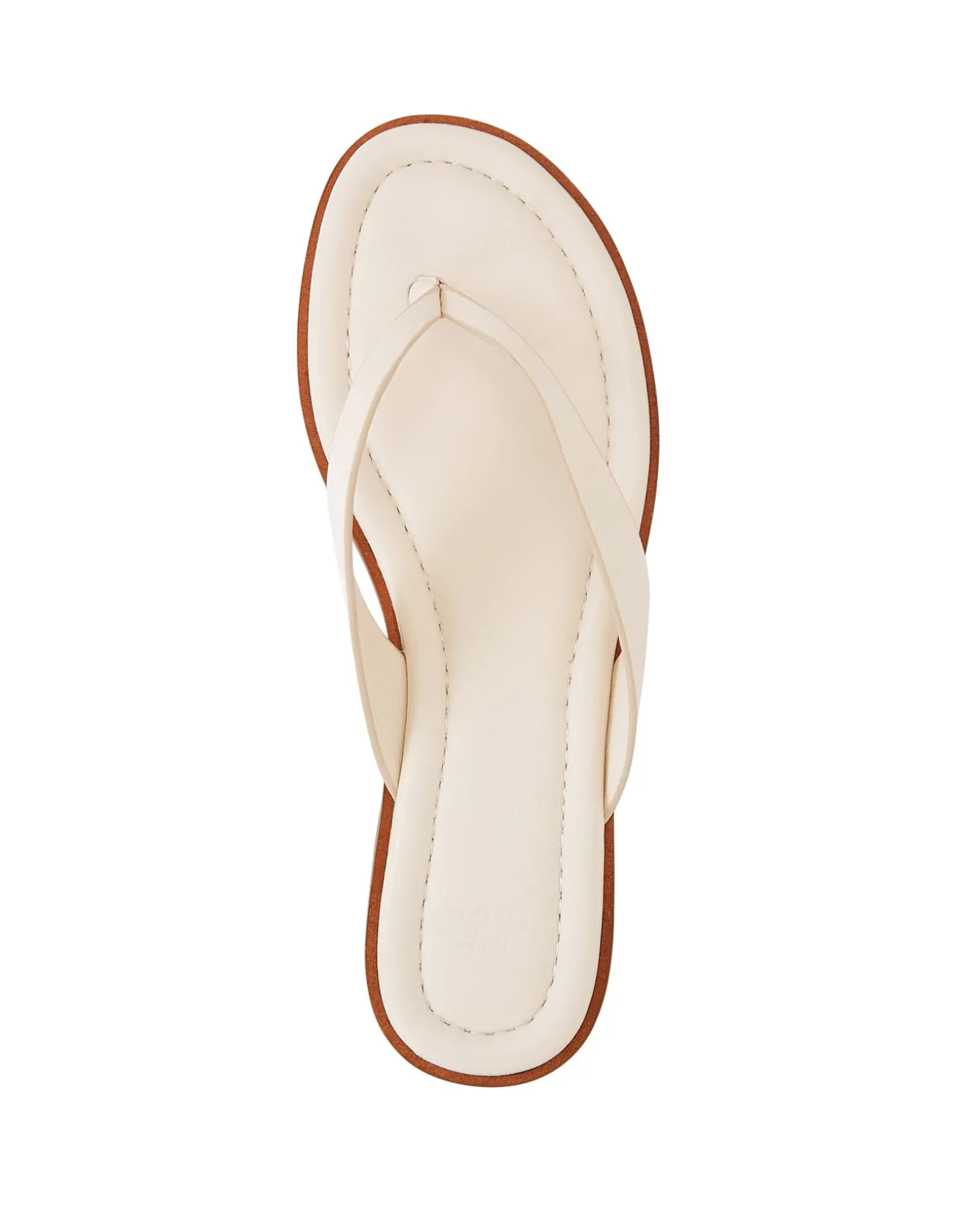 Ethel Vintage Ivory Leather Thong