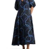 Event Dress - Ink Rope Print