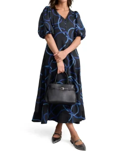 Event Dress - Ink Rope Print