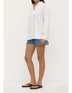 Everyday Womens Linen Long Sleeve Shirt White