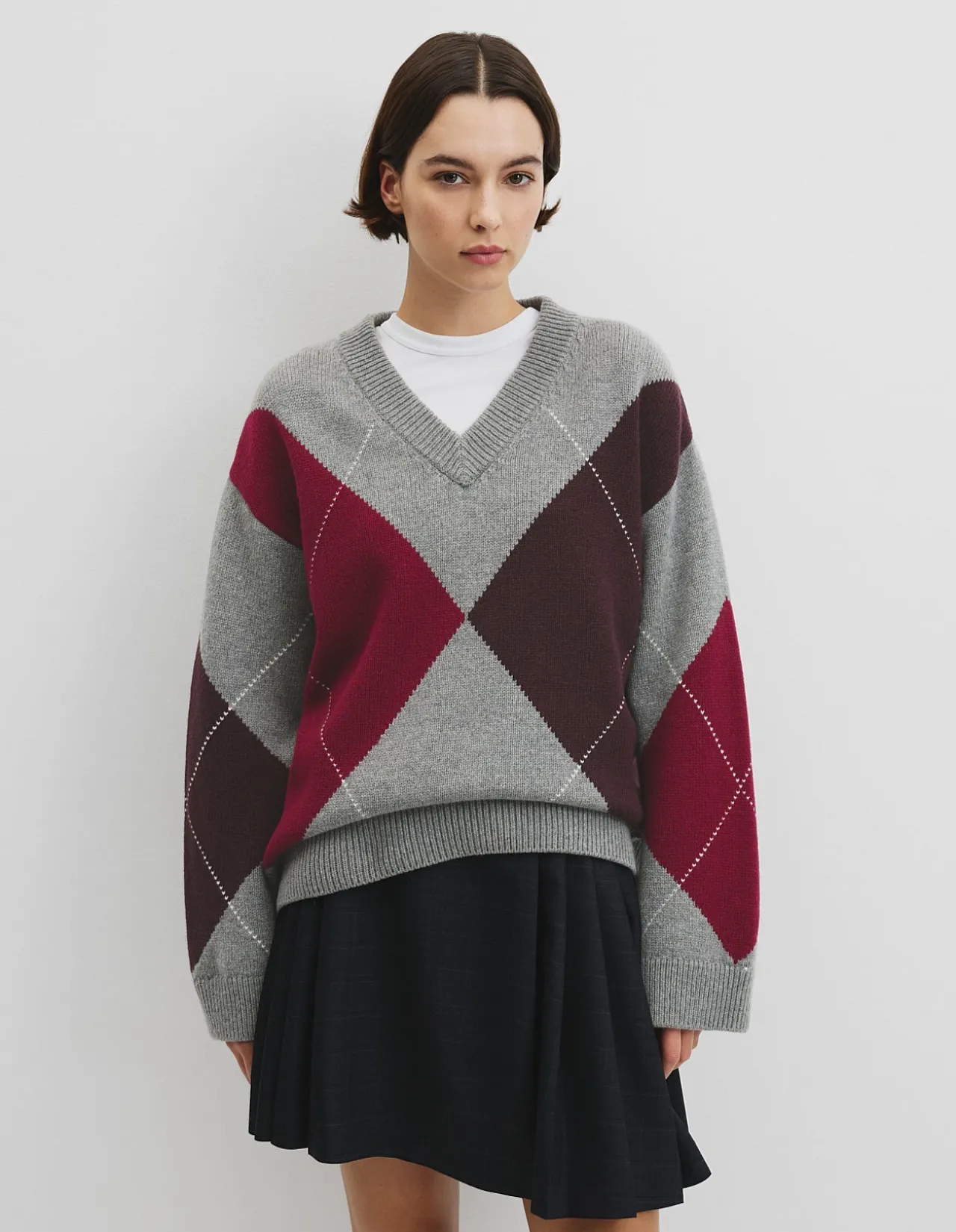 Extrafine Merino Argyle Knit