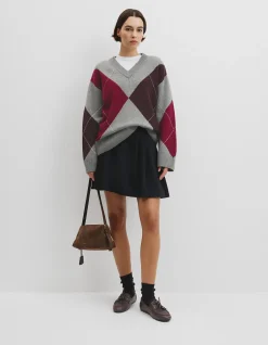 Extrafine Merino Argyle Knit