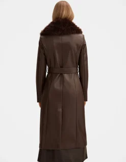 FAITH FAUX FUR COLLAR TRENCH COAT