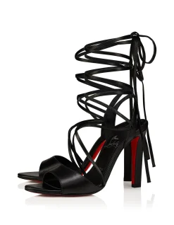 FANNY RANDA 100MM LINING BLACK SANDALS
