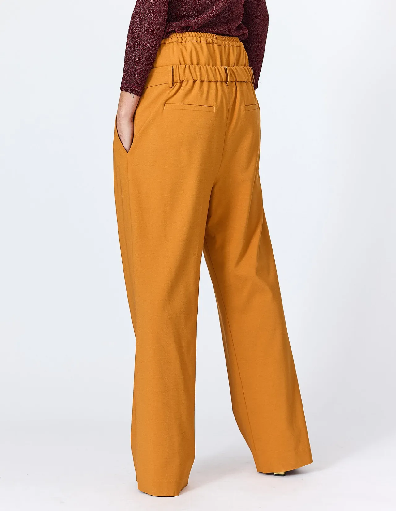 FAUX RISE PANT IN MARIGOLD