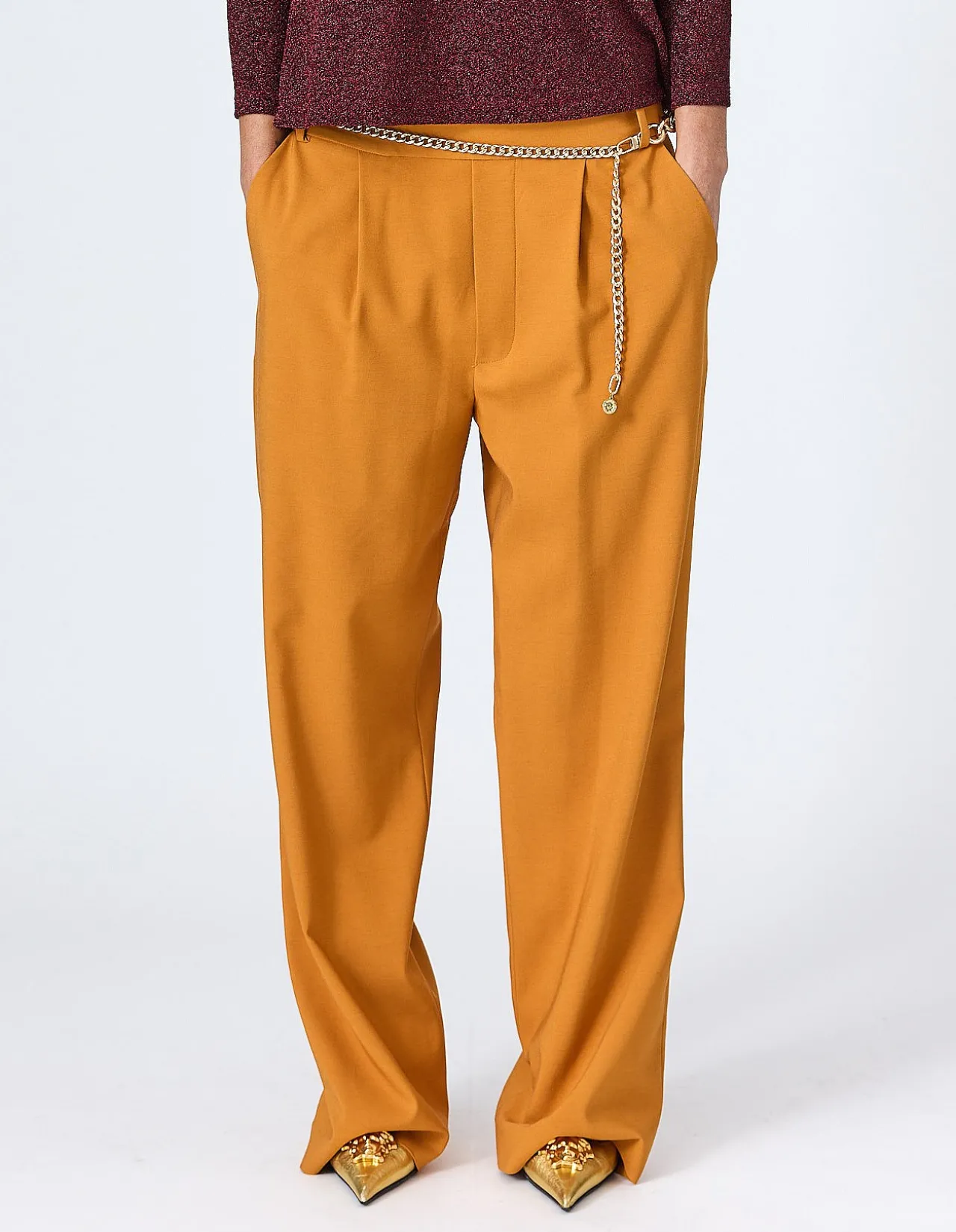 FAUX RISE PANT IN MARIGOLD