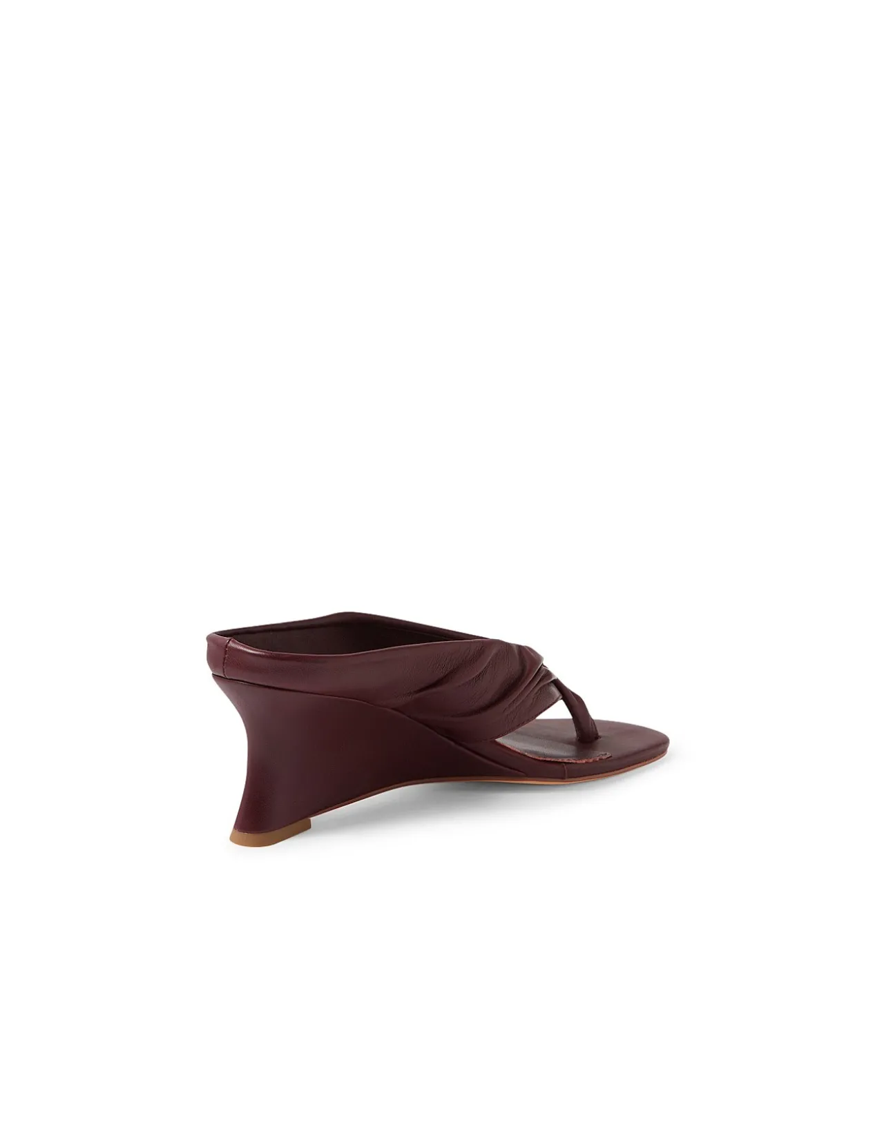Febbe Twisted Leather Wedge Sandals