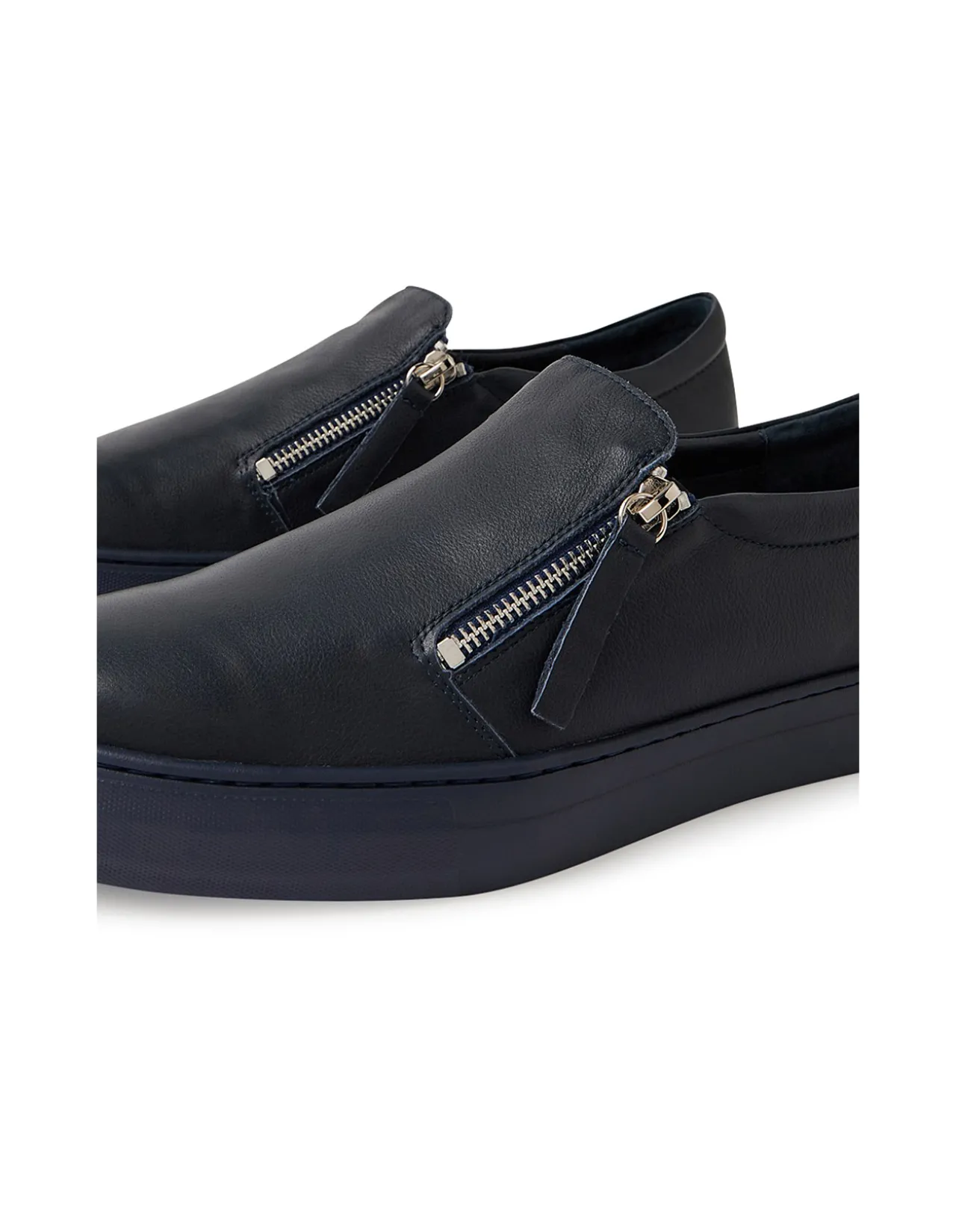 FERKOS DJ NAVY NAVY SOLE LEATHER