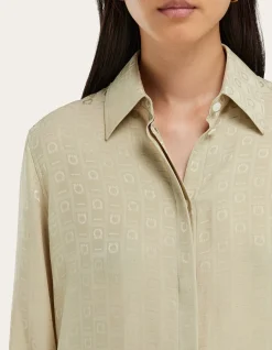 FERRAGAMO MONOGRAM SILK SHIRT