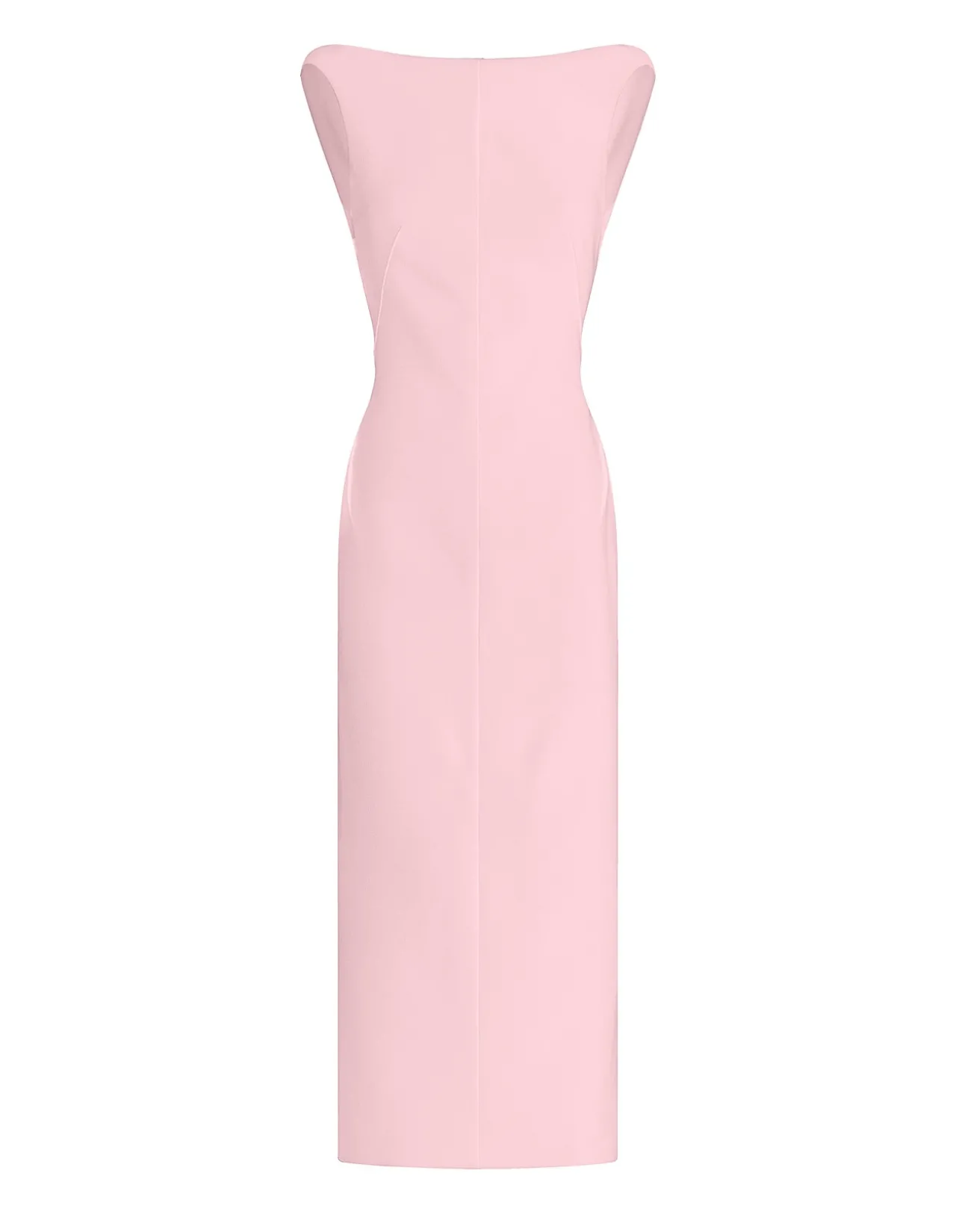FERVOR HIGH NECK SL MIDI DRESS