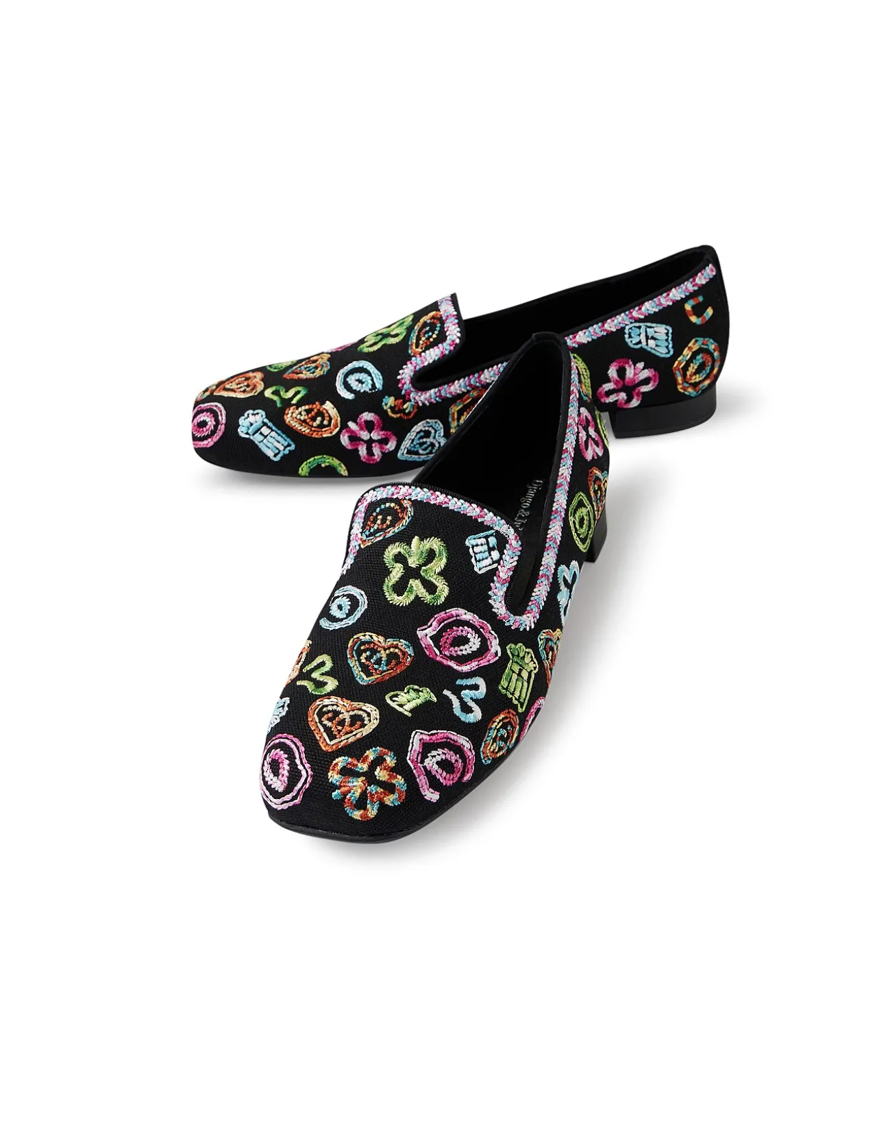 Fillepe Multicolor Embroidered Loafers