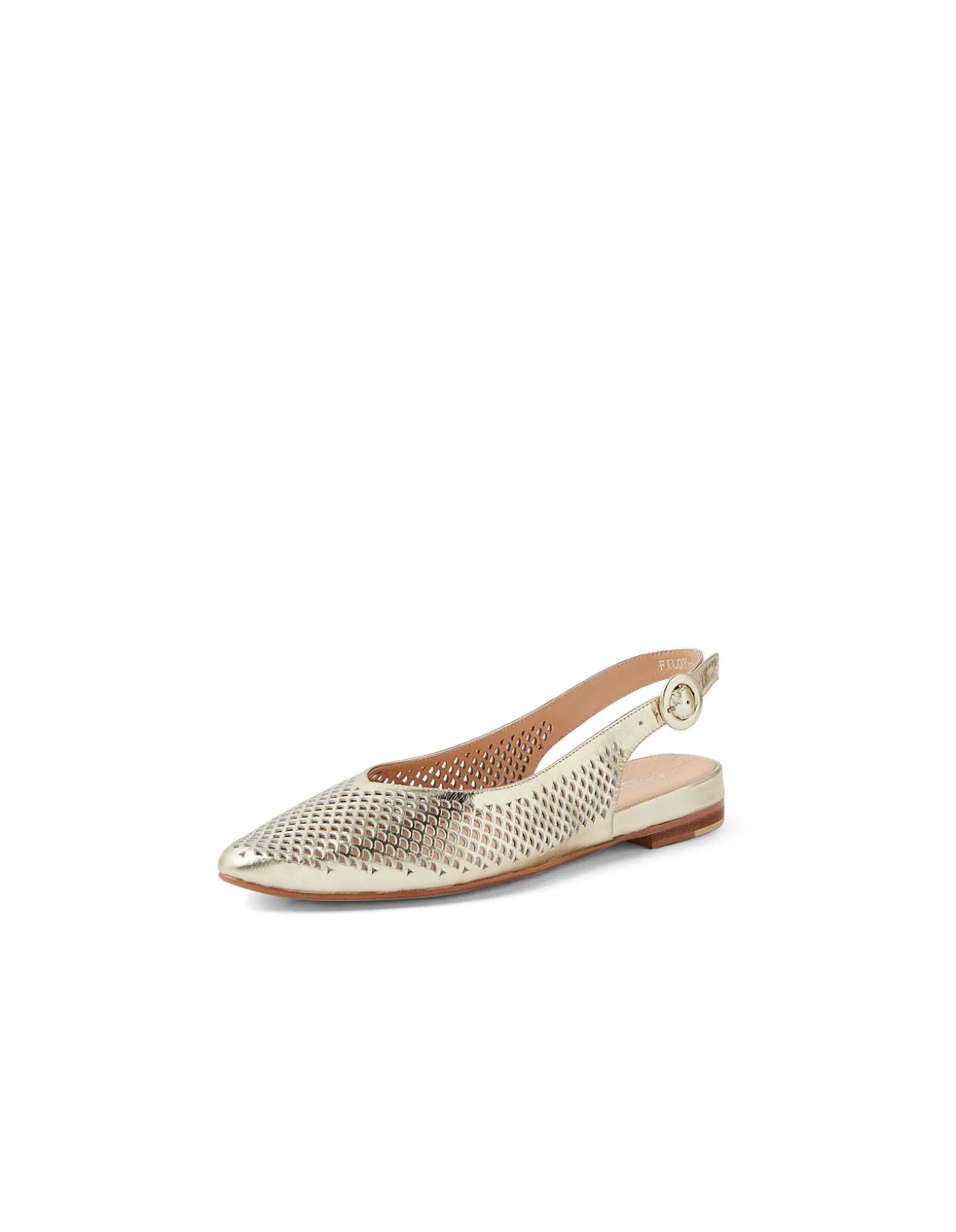 Filoy Cut Out Leather Slingback Flats