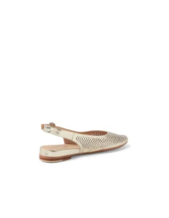 Filoy Cut Out Leather Slingback Flats