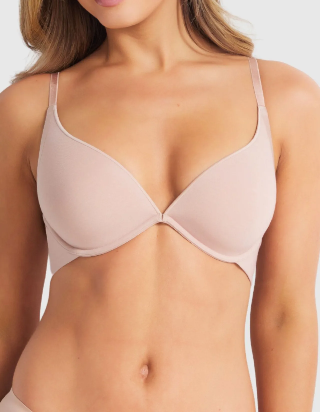 Fine Lines Cotton Plunge Bra