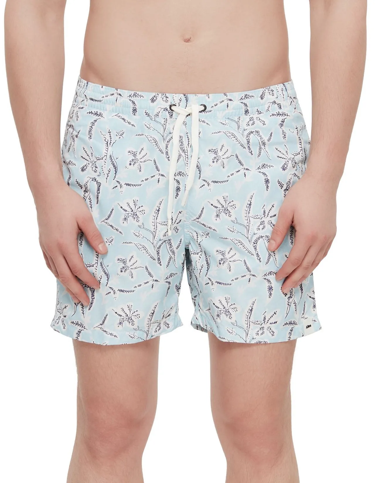 Floral Jacquard Swim Short Blue