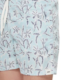 Floral Jacquard Swim Short Blue