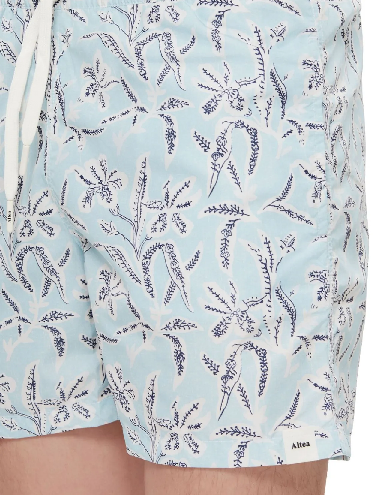 Floral Jacquard Swim Short Blue
