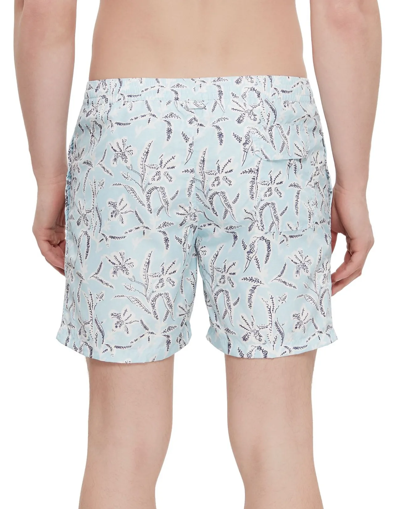 Floral Jacquard Swim Short Blue