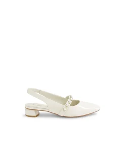 Focus Pearl Strap Low Heel Slingback Shoes